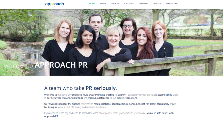 Approach website launch at Approach PR, award winning agency from Ilkley, West Yorkshire