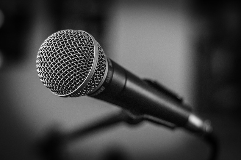 Microphone at Approach PR, Ilkley, West Yorkshire