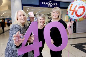 (l-r) The Fragrance Shop manager Julie Brown with Sue Smith and Siobhan Willis of Kirkgate Shopping at Approach PR, award winning agency from Ilkley, West Yorkshire