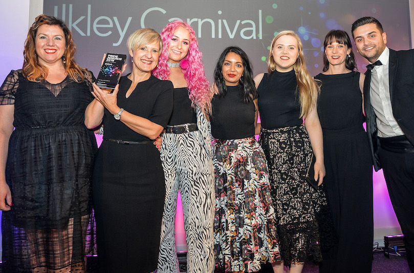 L-R Approach PR's Helen Elson, MD of Approach PR Suzanne Watson, Betty Adams, Anisha Mistry, Shona England-Lees, Sarah Kroon and a representative from sponsor Kantar Media copy at Approach PR, award winning agency from Ilkley, West Yorkshire